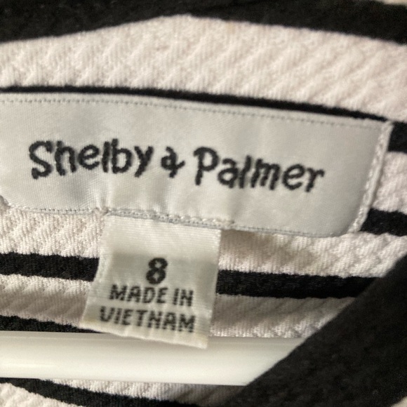 Black and white striped sleeveless dress - Picture 3 of 3